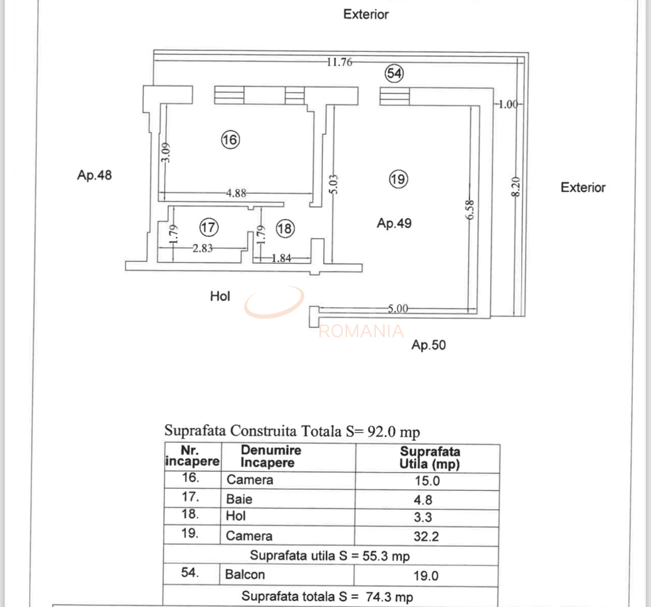 Apartament, 2 camere Constanta/Nord