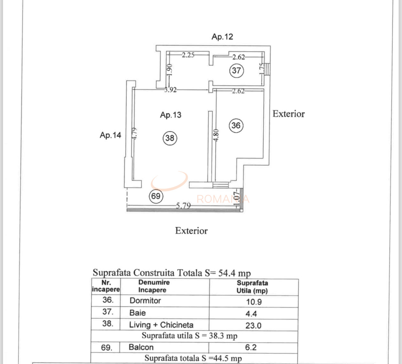 Apartament, 2 camere Constanta/Nord