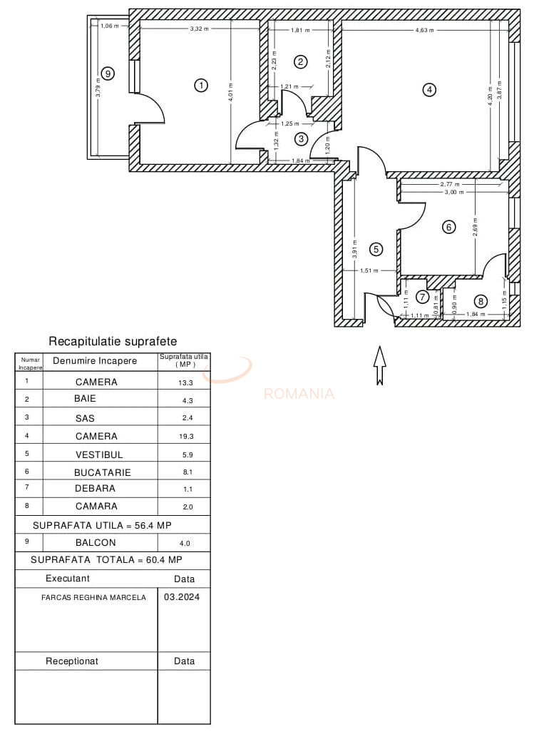 Apartament, 2 camere Bucuresti/Vitan