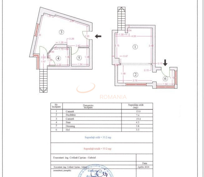 Apartament, 2 camere Bucuresti/Eminescu
