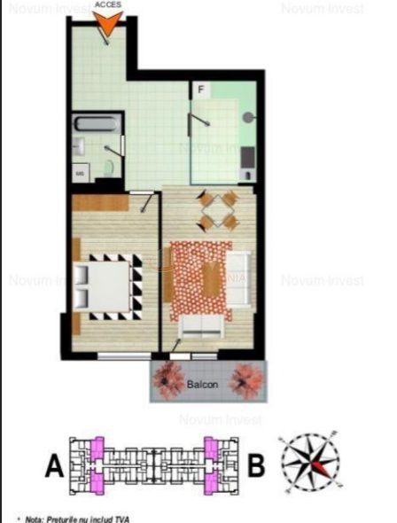 Apartament, 2 camere Bucuresti/Lacul Morii