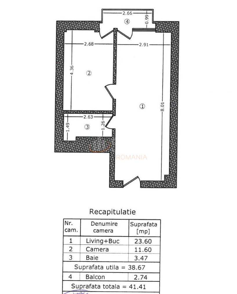 Apartament, 2 camere Bucuresti/Aviatiei