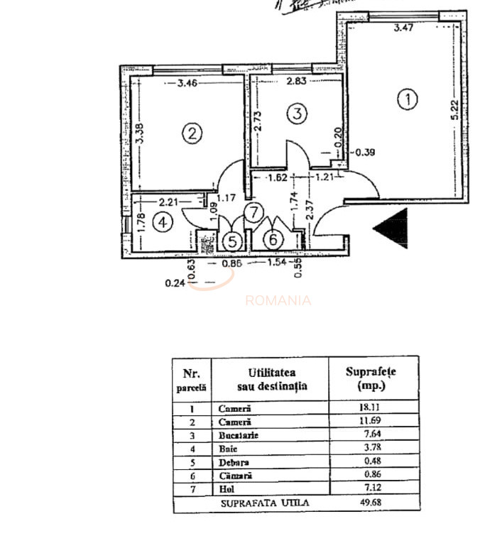Apartament, 2 camere Bucuresti/Aviatiei