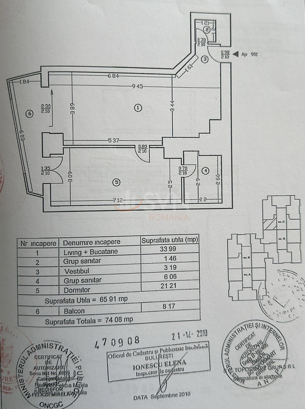 Apartament, 2 camere Bucuresti/Aviatiei