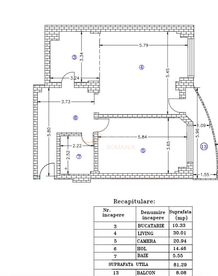 Apartament, 2 camere Bucuresti/Barbu Vacarescu