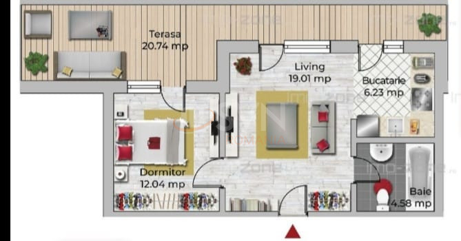 Apartament, 2 camere Bucuresti/Uverturii