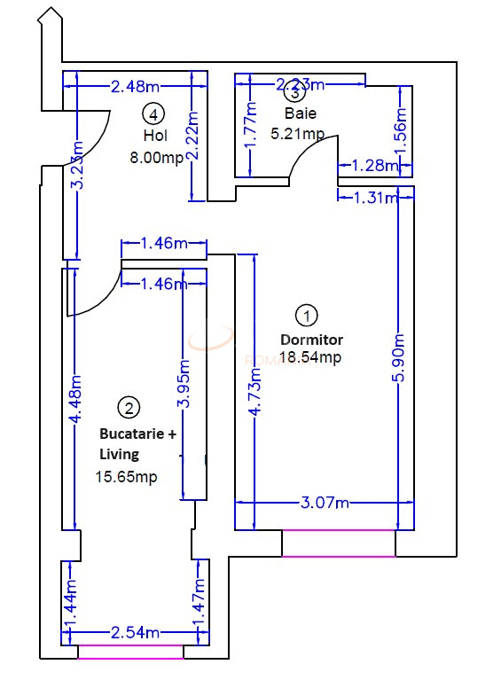 Apartament, 2 camere Bucuresti/Pipera