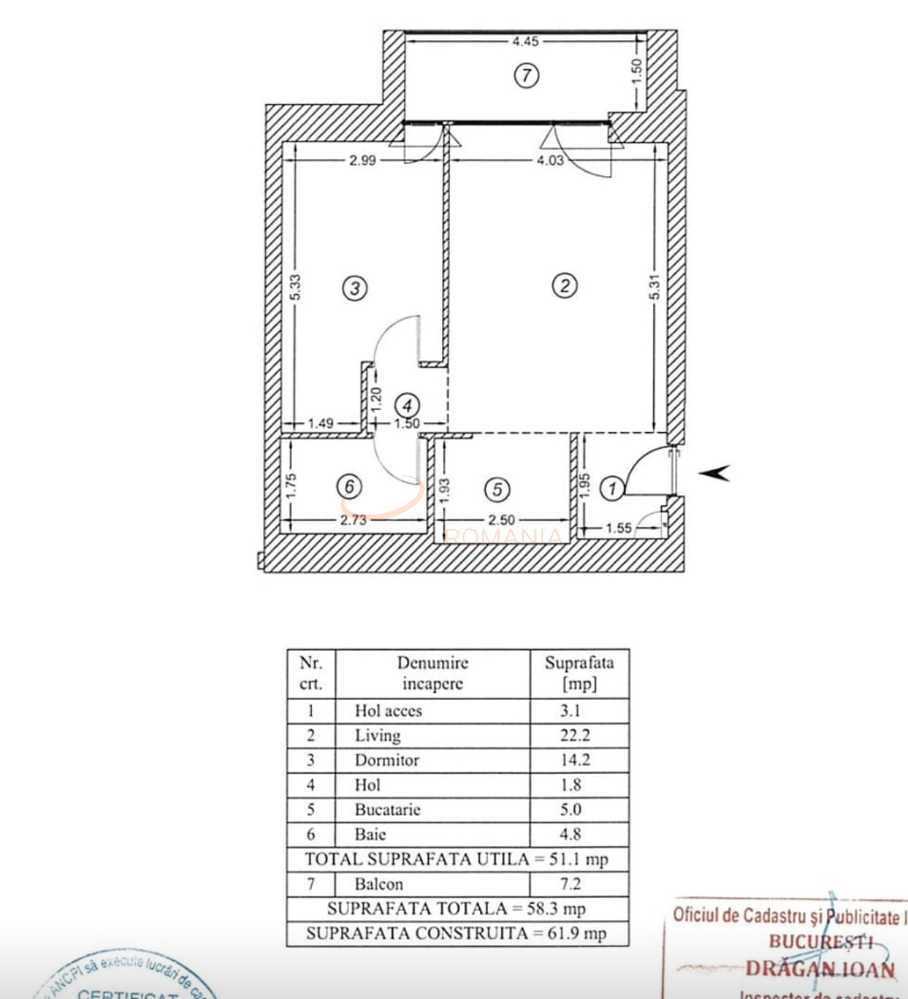 Apartament, 2 camere Bucuresti/Cotroceni