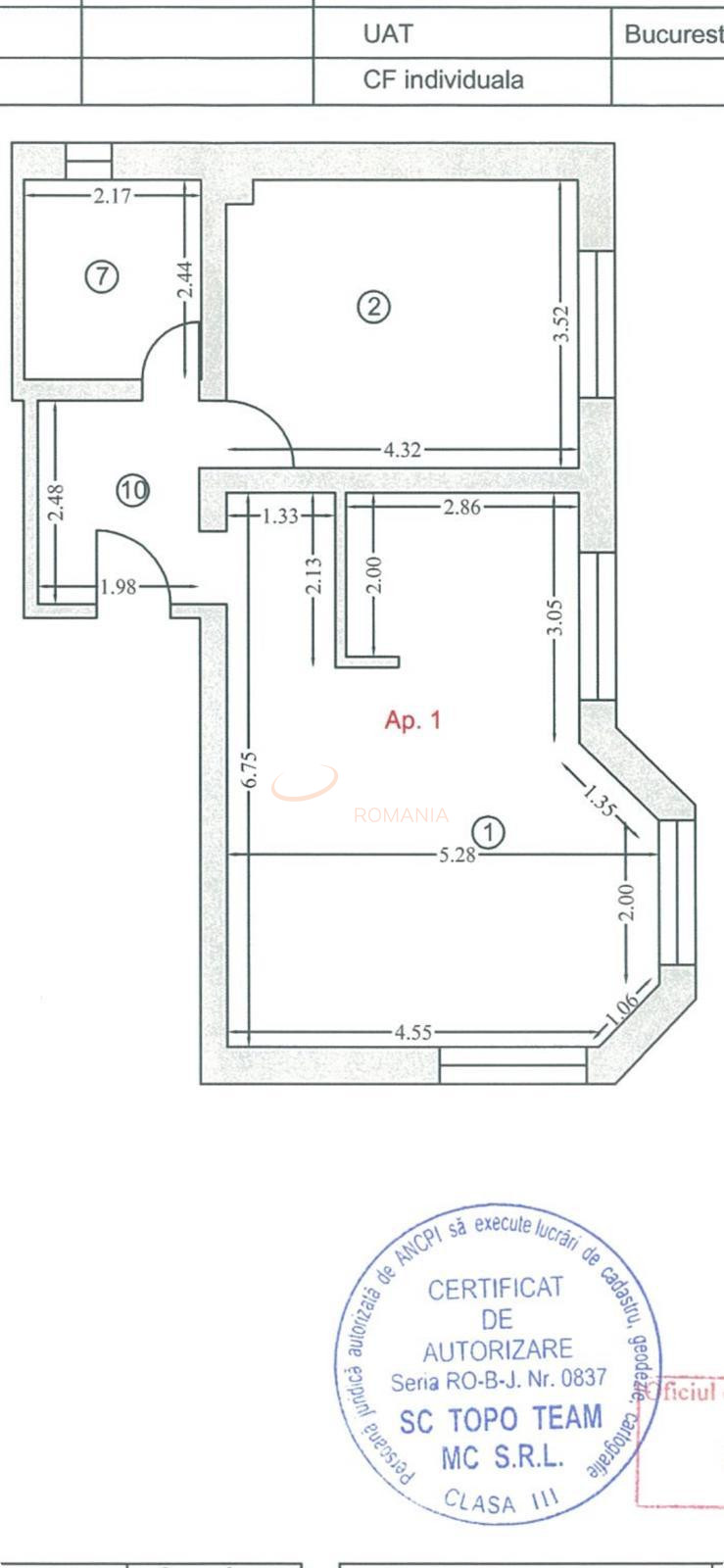 Apartament, 2 camere Bucuresti/Herastrau