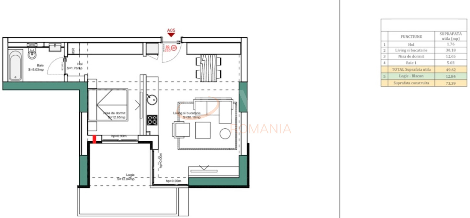 Apartament, 2 camere Bucuresti/Pipera