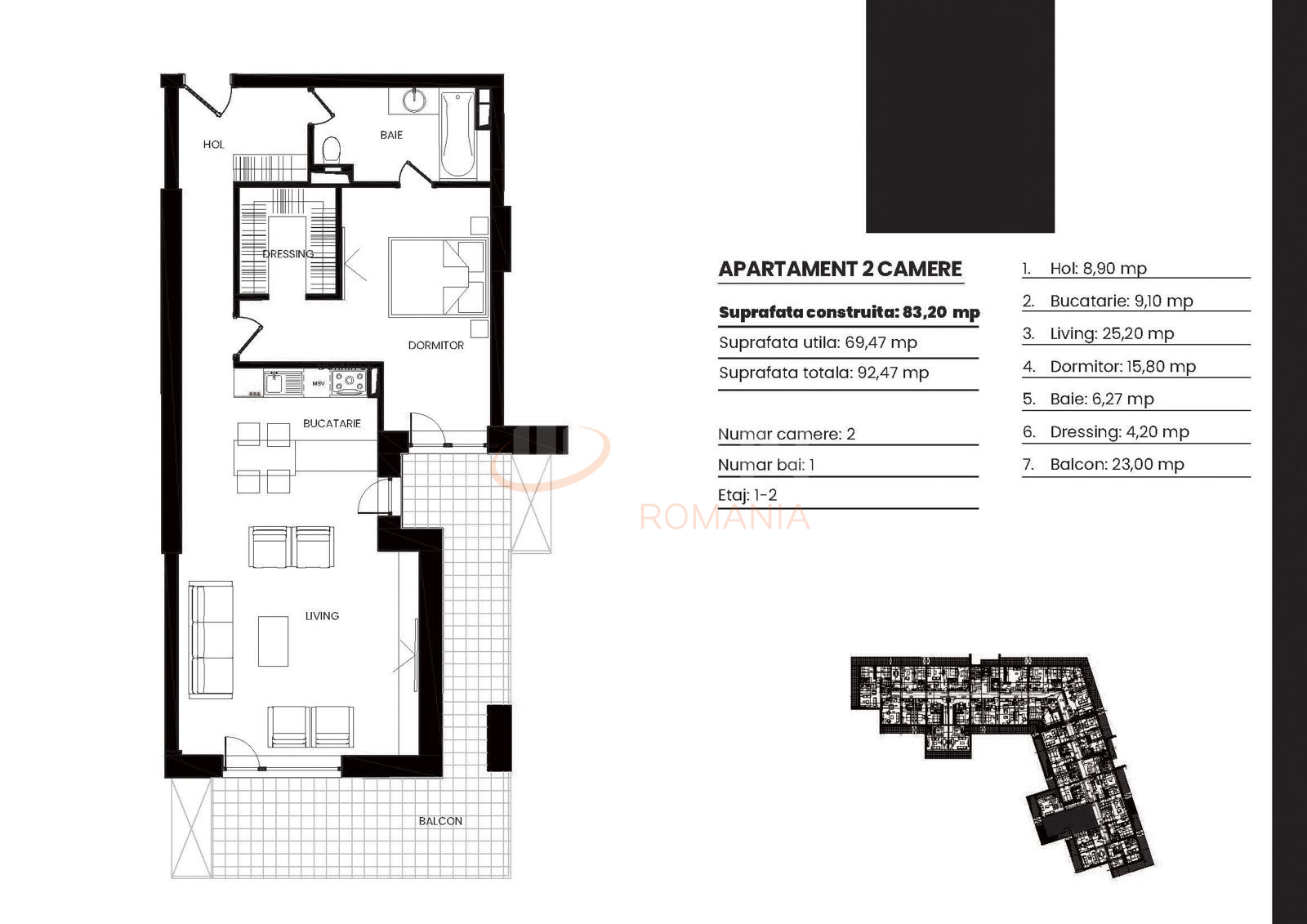 Apartament, 2 camere Bucuresti/Floreasca