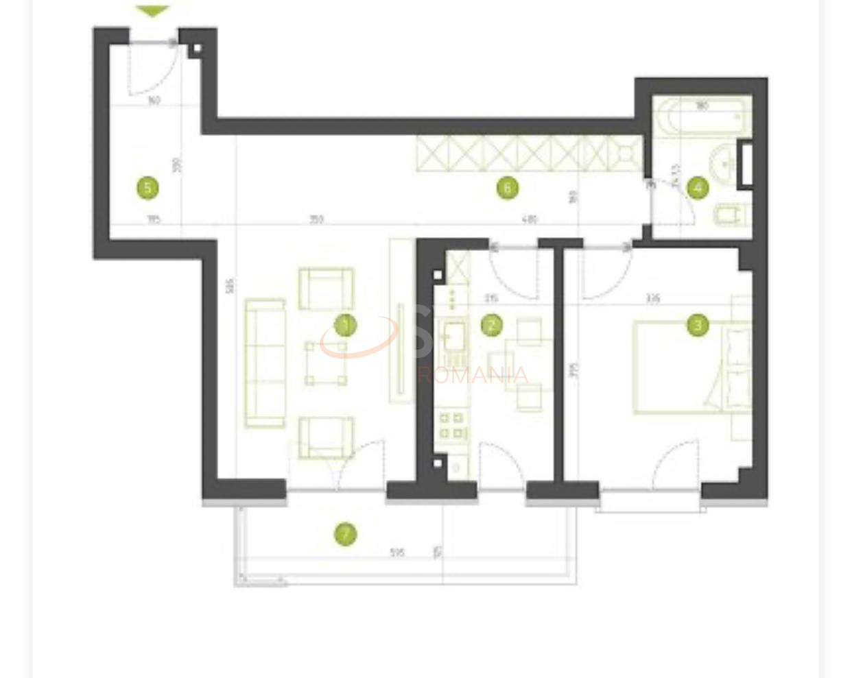 Apartament, 2 camere Bucuresti/Straulesti