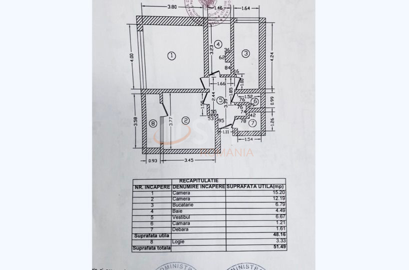 Apartament, 2 camere Bucuresti/Timpuri Noi