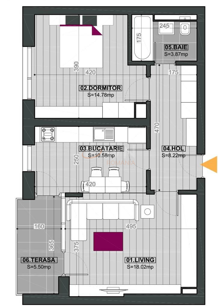 Apartament, 2 camere Bucuresti/Aviatiei