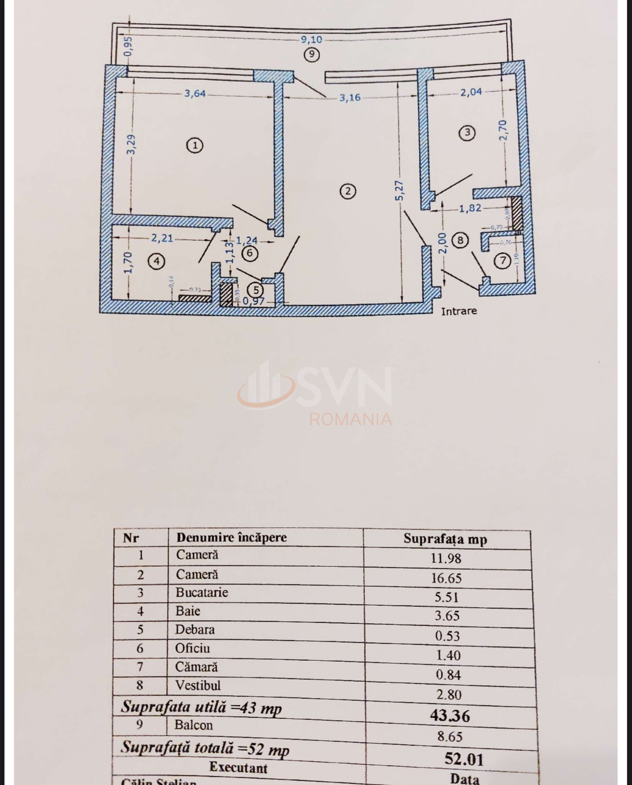 Apartament, 2 camere Bucuresti/Stefan Cel Mare
