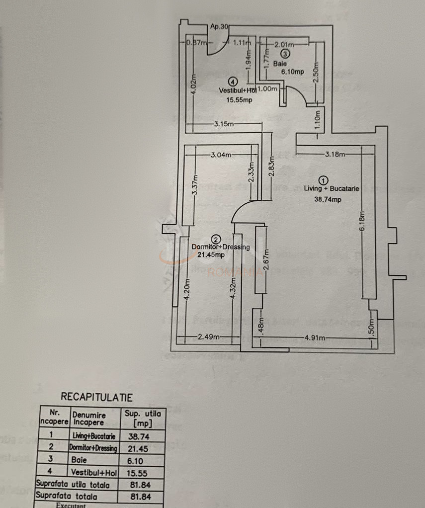 Apartament, 2 camere Bucuresti/Pipera