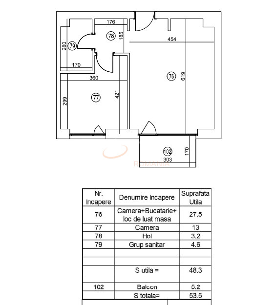 Apartament, 2 camere Bucuresti/Aviatiei