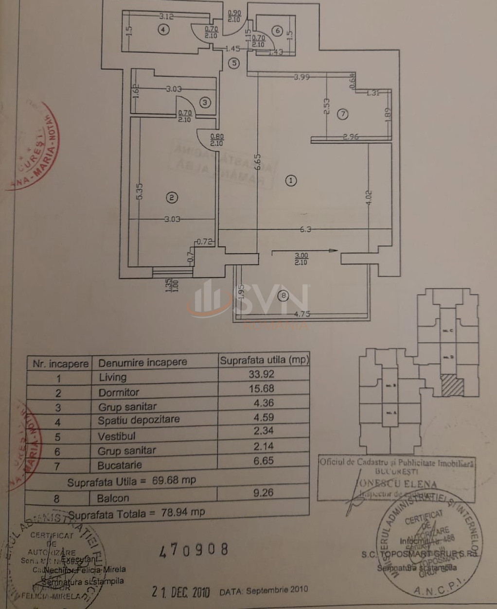 Apartament, 2 camere Bucuresti/Barbu Vacarescu