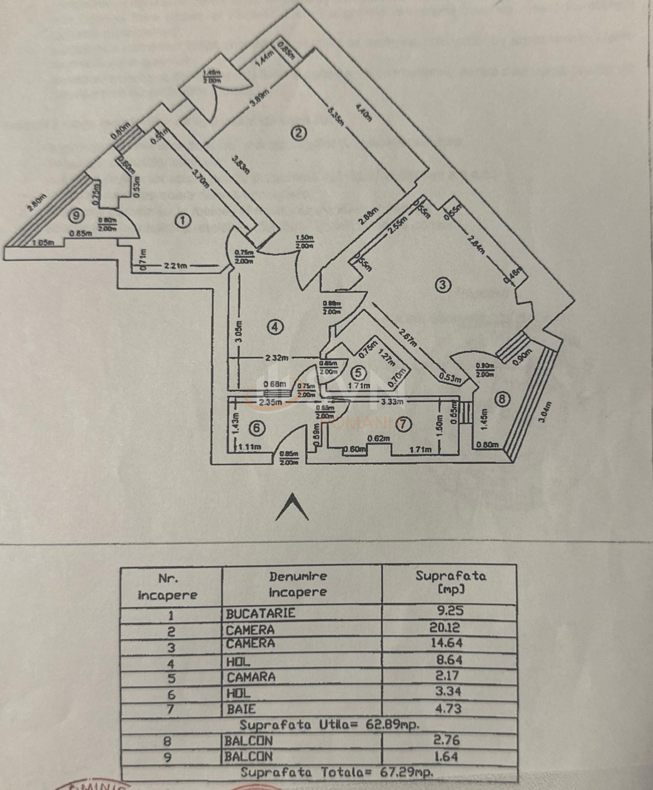 Apartament, 2 camere Bucuresti/Piata Unirii (s3)