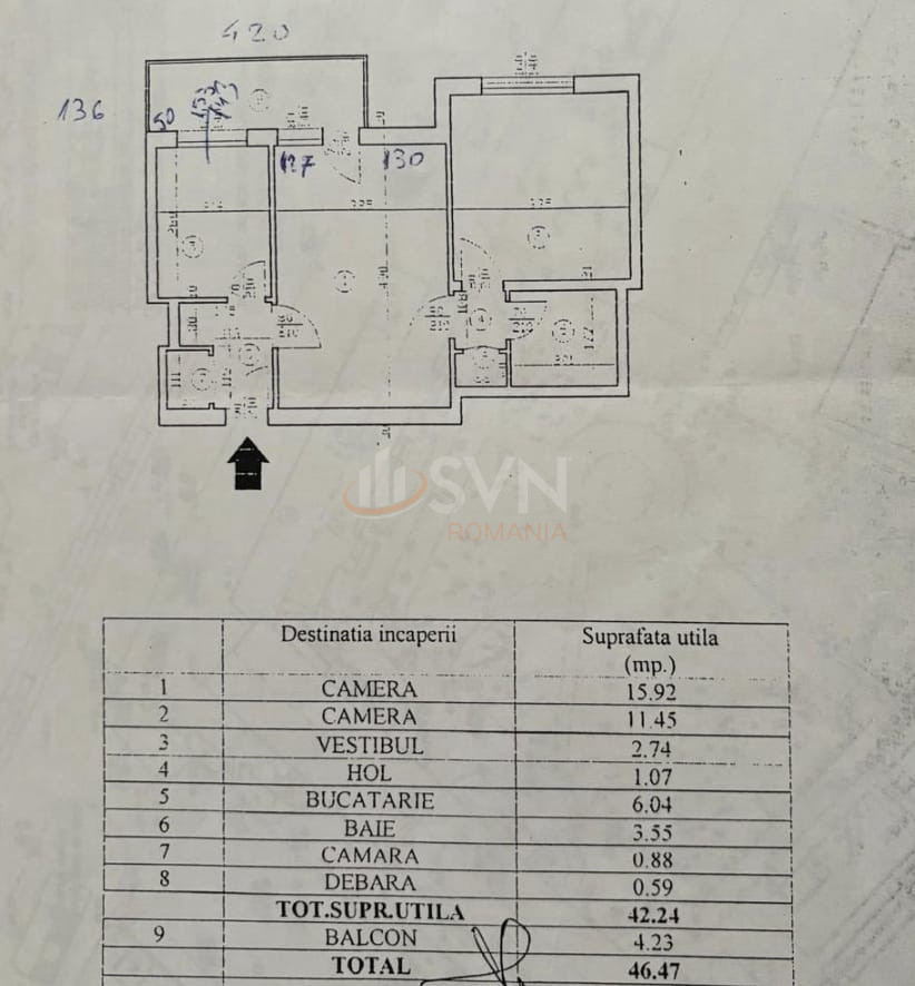 Apartament, 2 camere Bucuresti/Gara De Nord