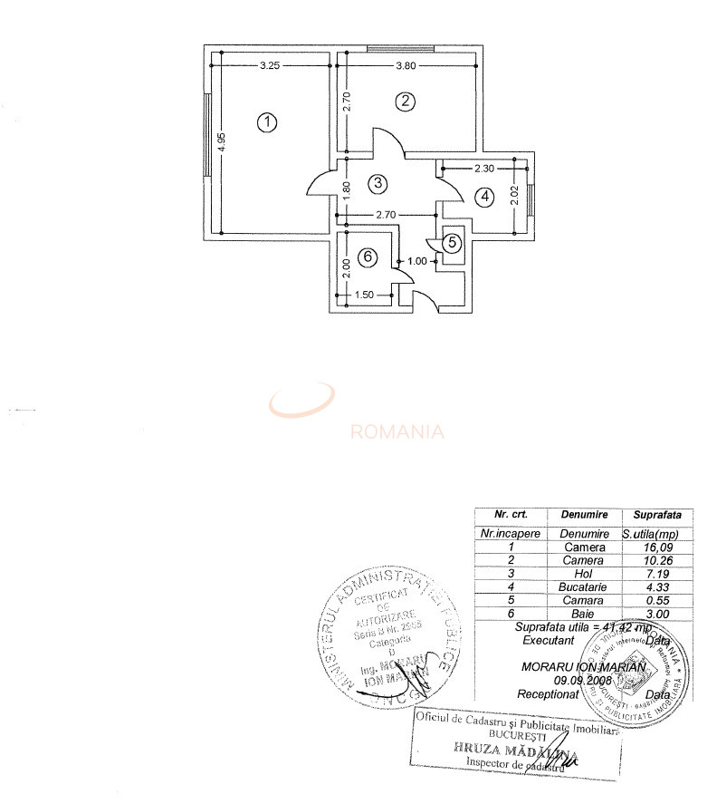 Apartament, 2 camere Bucuresti/Batistei