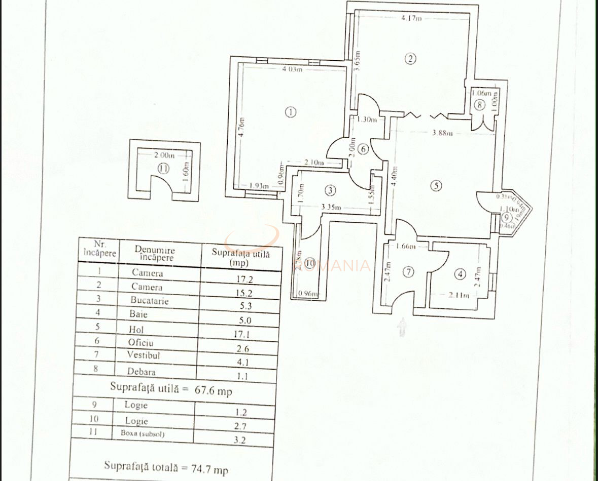 Apartament, 2 camere Bucuresti/Universitate (s1)