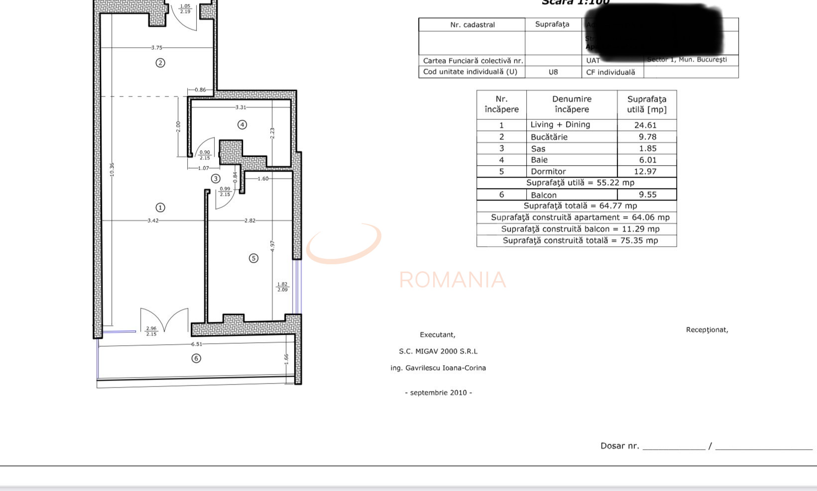 Apartament, 2 camere Bucuresti/Calea Victoriei