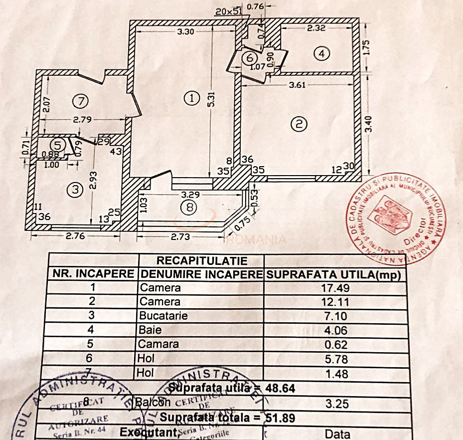 Apartament, 2 camere Bucuresti/Stefan Cel Mare