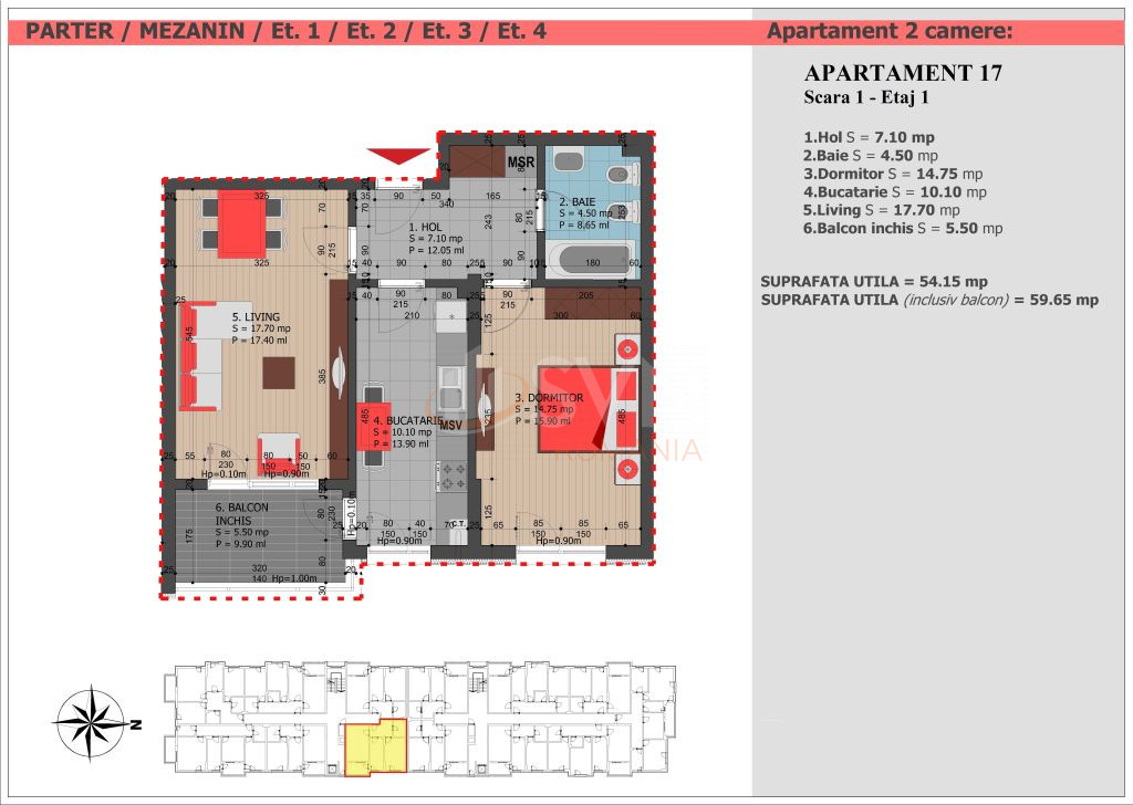Apartament, 2 camere Bucuresti/Decebal