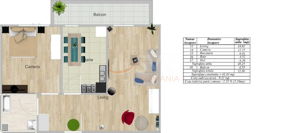 Apartament, 2 camere Bucuresti/Chitila