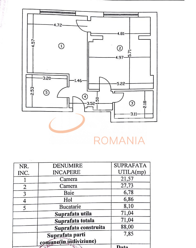 Apartament, 2 camere Bucuresti/Dorobanti