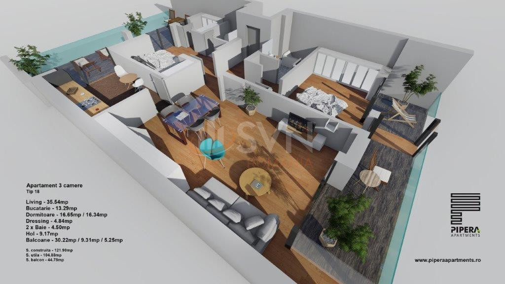 Apartament, 3 camere Bucuresti/Pipera