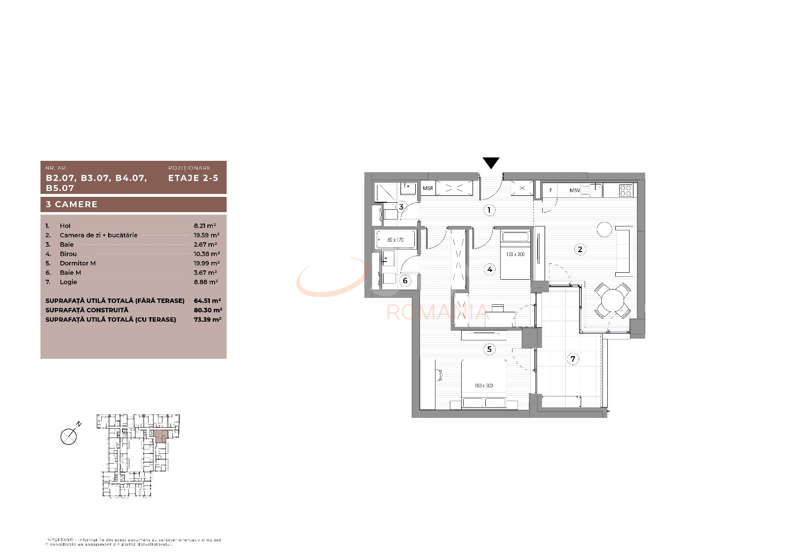 Apartament, 3 camere Bucuresti/Ferdinand