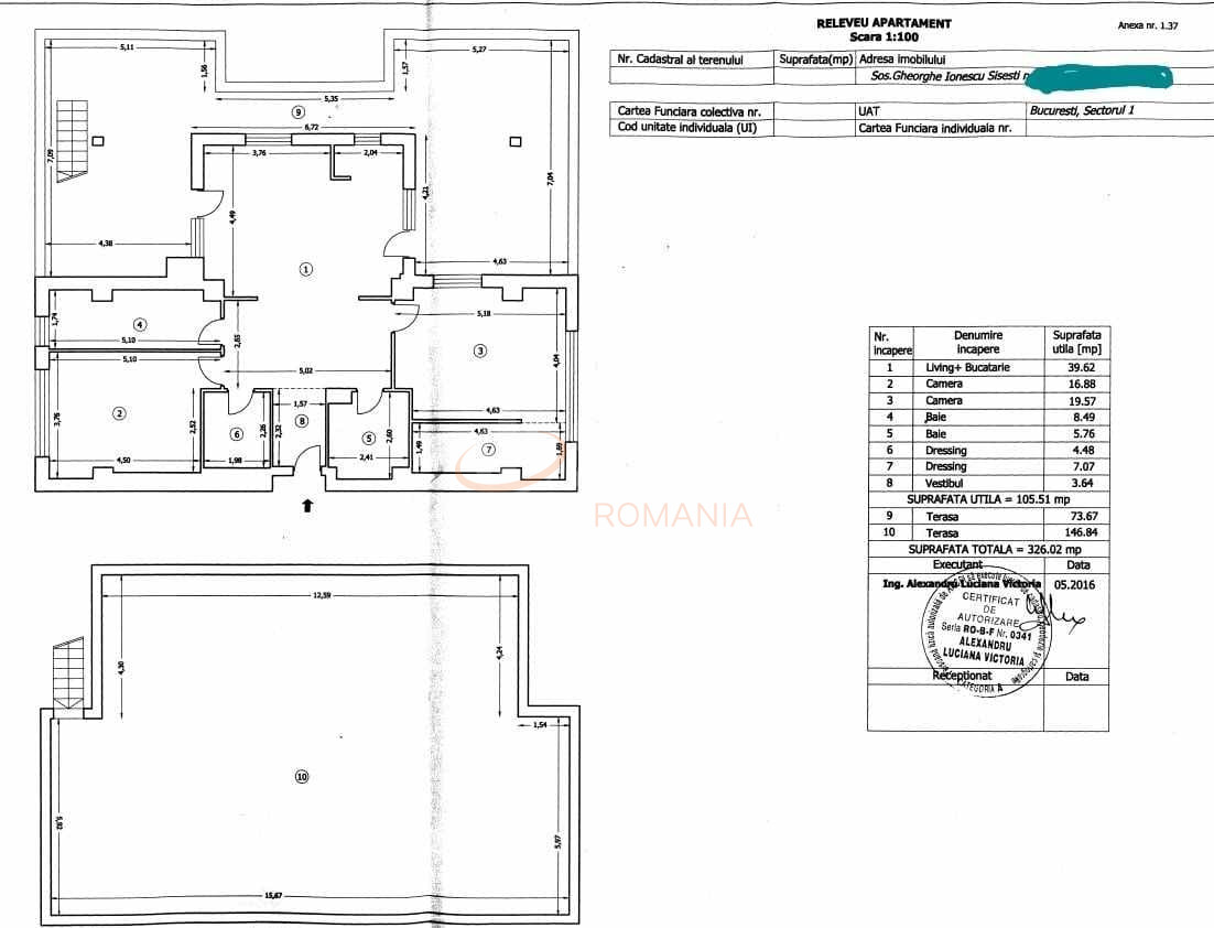 Apartament, 3 camere Bucuresti/Sisesti