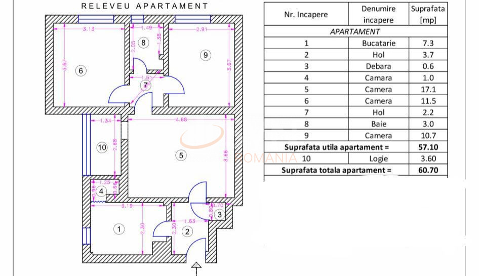 Apartament, 3 camere Bucuresti/Domenii