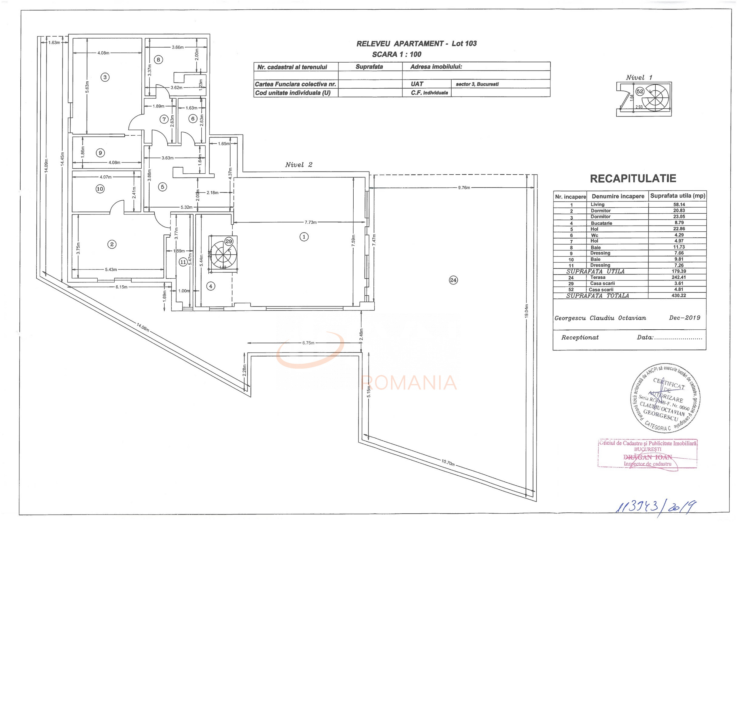 Apartament, 3 camere Bucuresti/Unirii (s3)