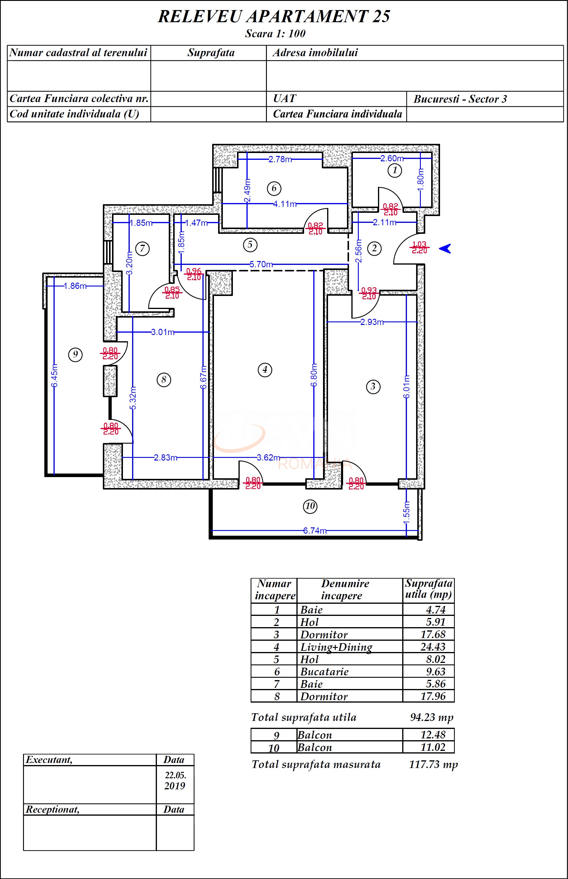 Apartament, 3 camere Bucuresti/Matei Basarab