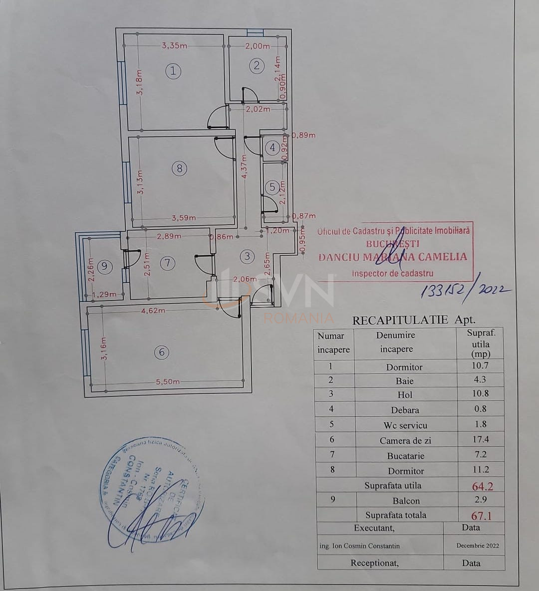 Apartament, 3 camere Bucuresti/Crangasi