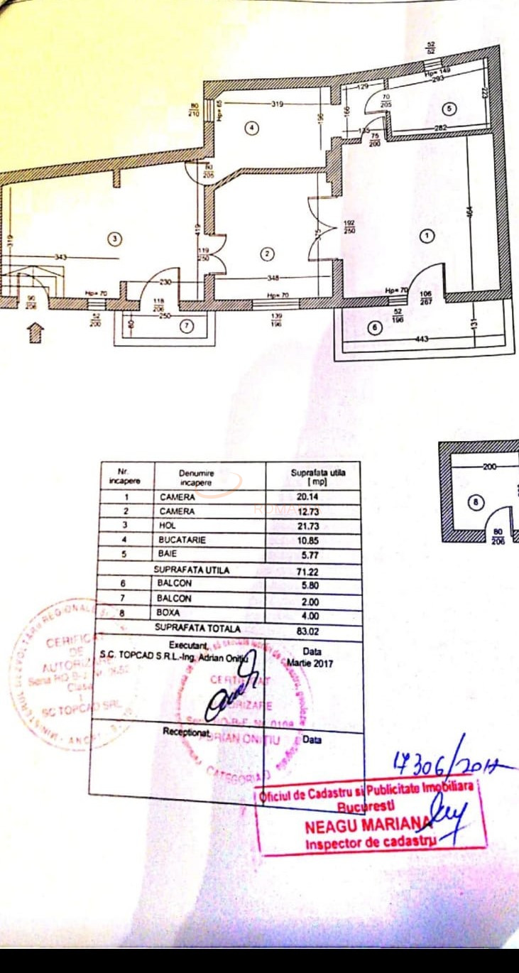 Apartament, 3 camere Bucuresti/Piata Romana