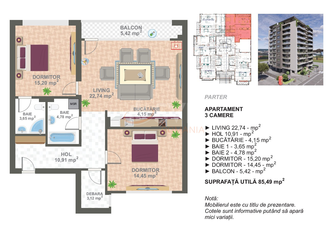 Apartament, 3 camere Bucuresti/Cotroceni