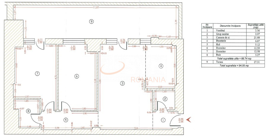 Apartament, 3 camere Bucuresti/Barbu Vacarescu
