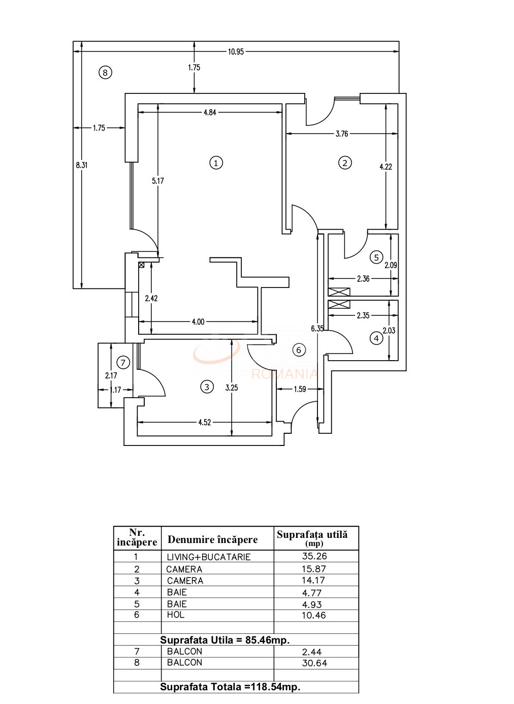 Apartament, 3 camere Bucuresti/Bucurestii Noi