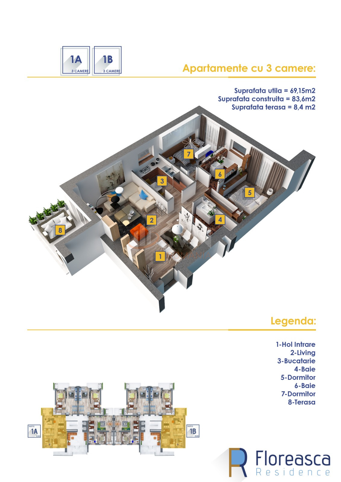 Apartament, 3 camere Bucuresti/Floreasca