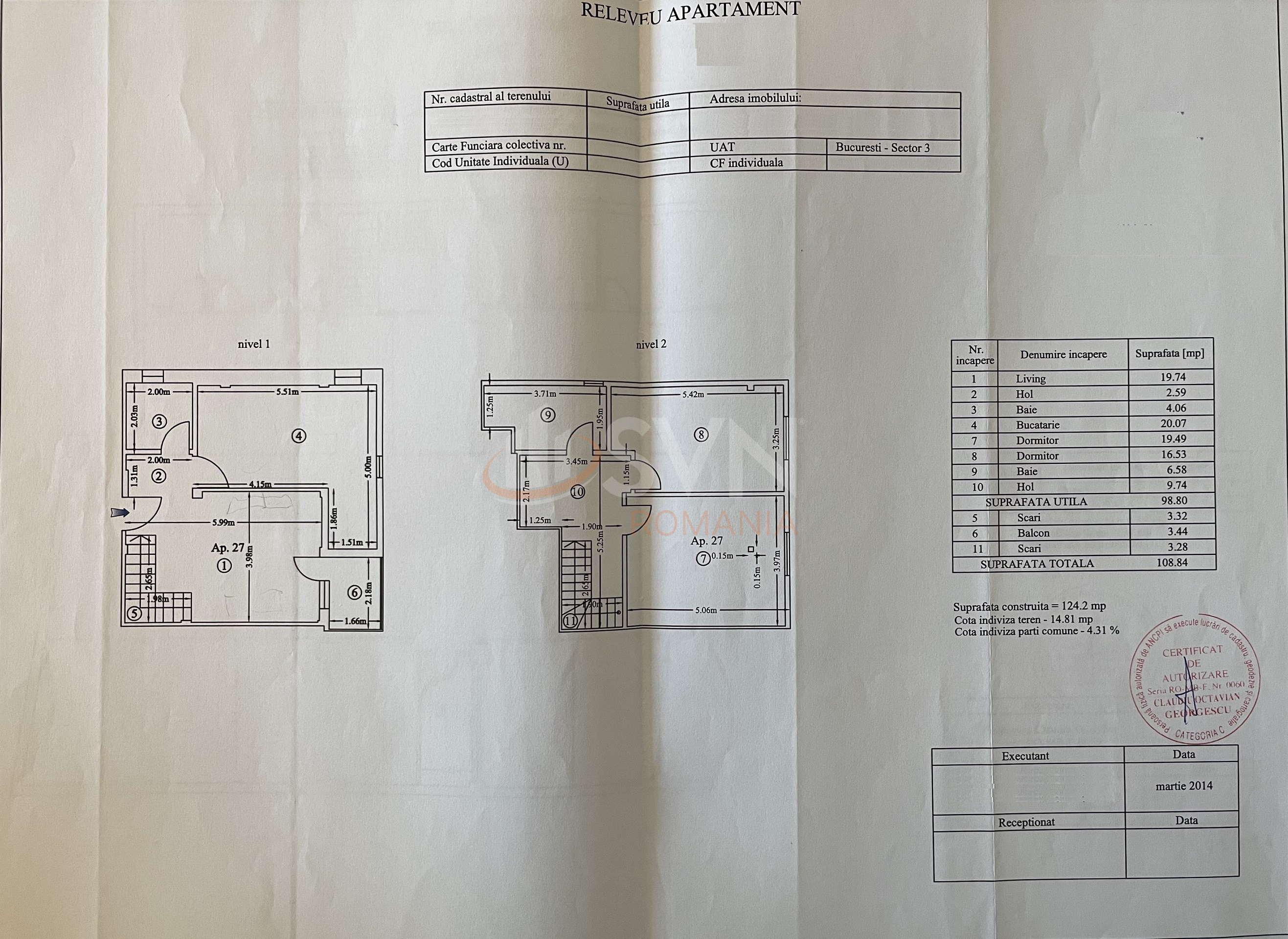 Apartament, 3 camere Bucuresti/Unirii (s3)