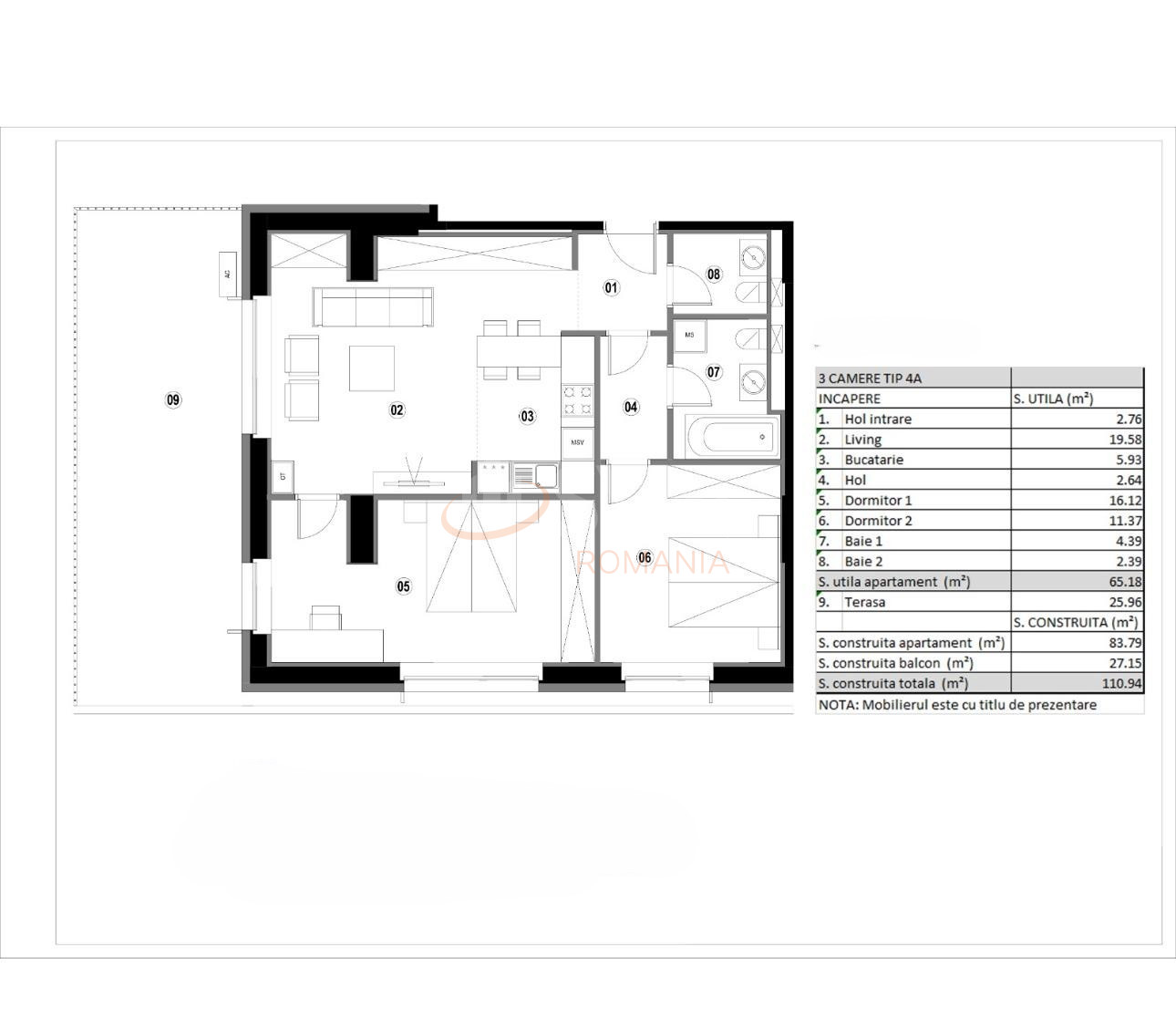 Apartament, 3 camere Bucuresti/Barbu Vacarescu