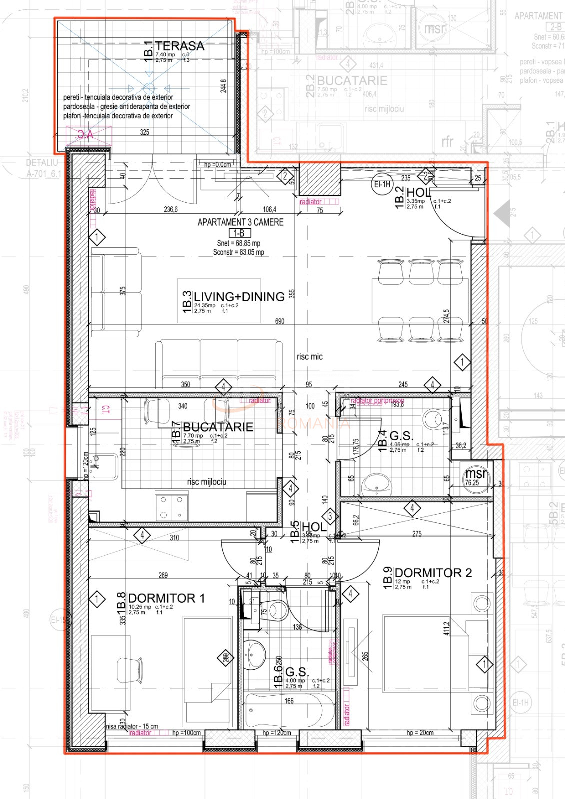 Apartament, 3 camere Bucuresti/Floreasca