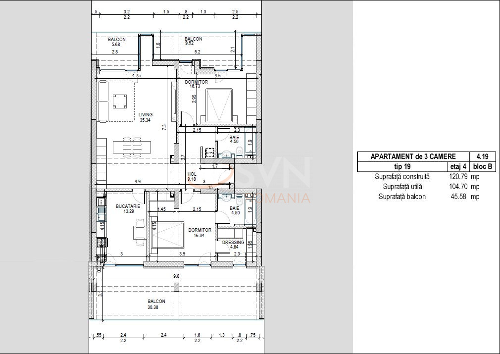 Apartament, 3 camere Ilfov/Voluntari