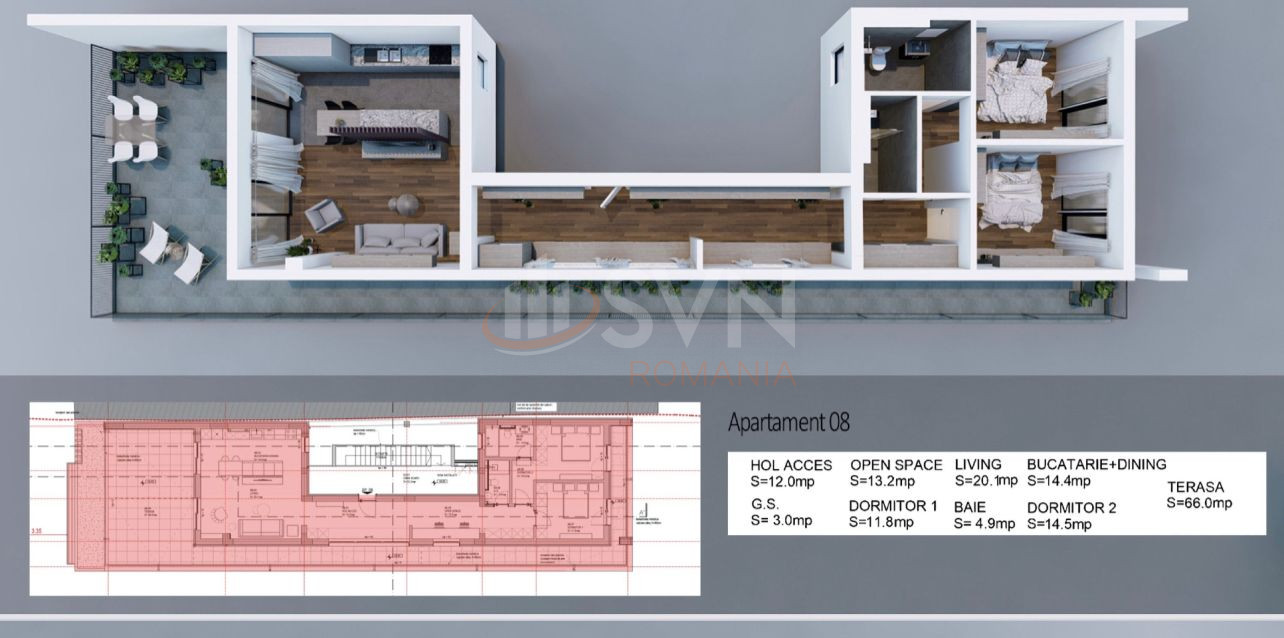 Apartament, 3 camere Bucuresti/Chibrit