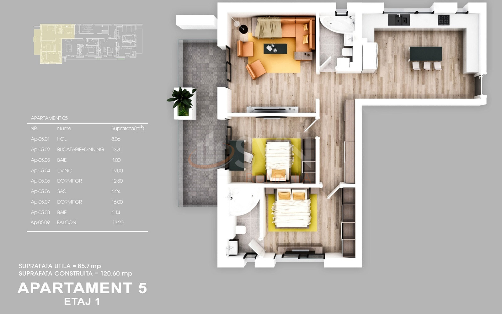 Apartament, 3 camere Bucuresti/Floreasca