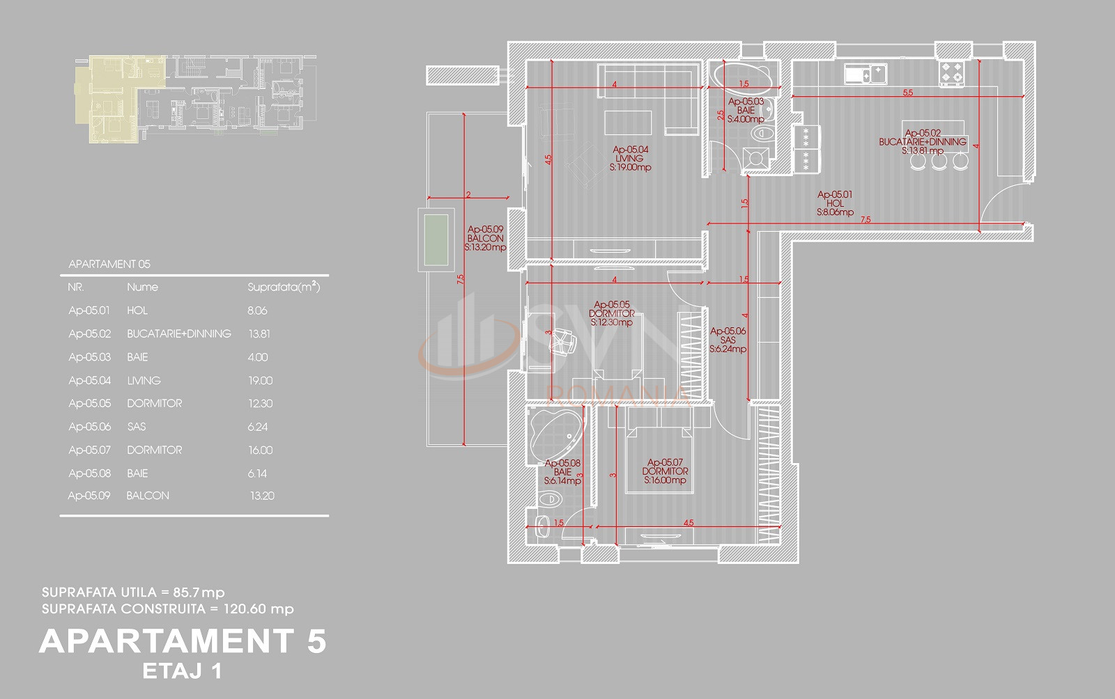 Apartament, 3 camere Bucuresti/Floreasca
